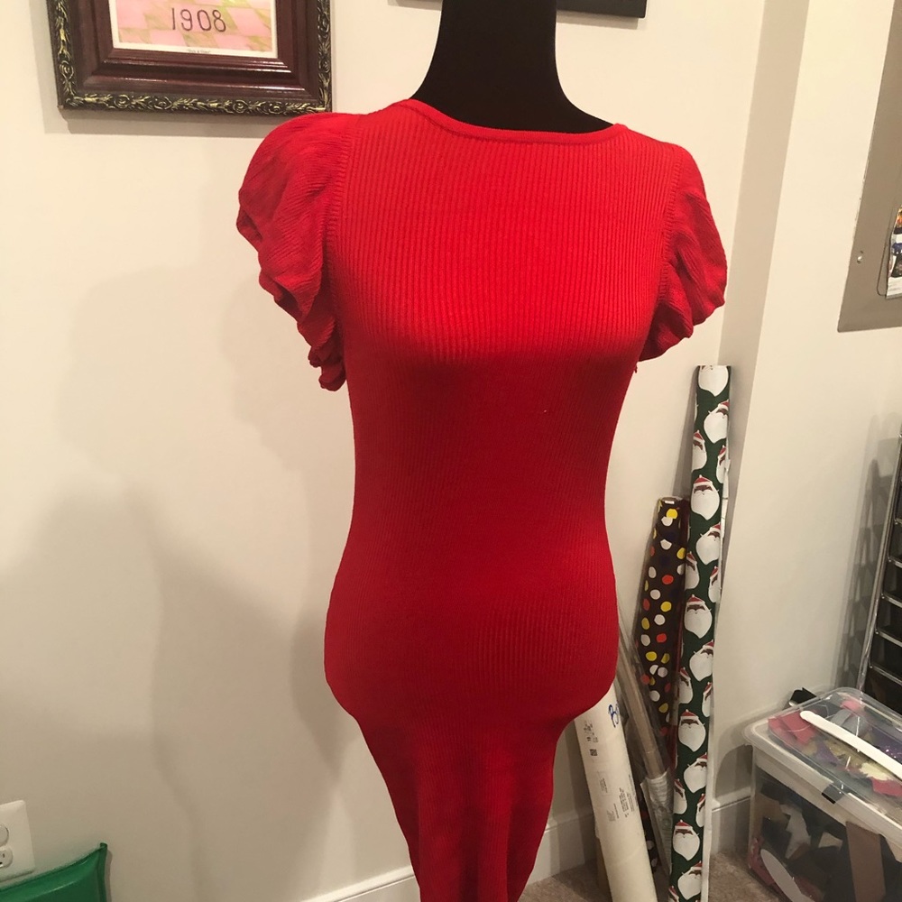Red sweater Dress